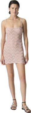 Missoni Mini Cover-up Dress In Lamé Viscose With Foliage Motif