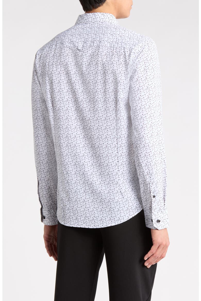 Mini Floral Button-Up Shirt, Alternate, color, WHITE