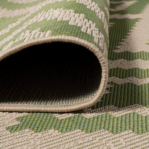 Jonathan Y Sintra Diamond  Indoor/outdoor Area Rug In Green/cream