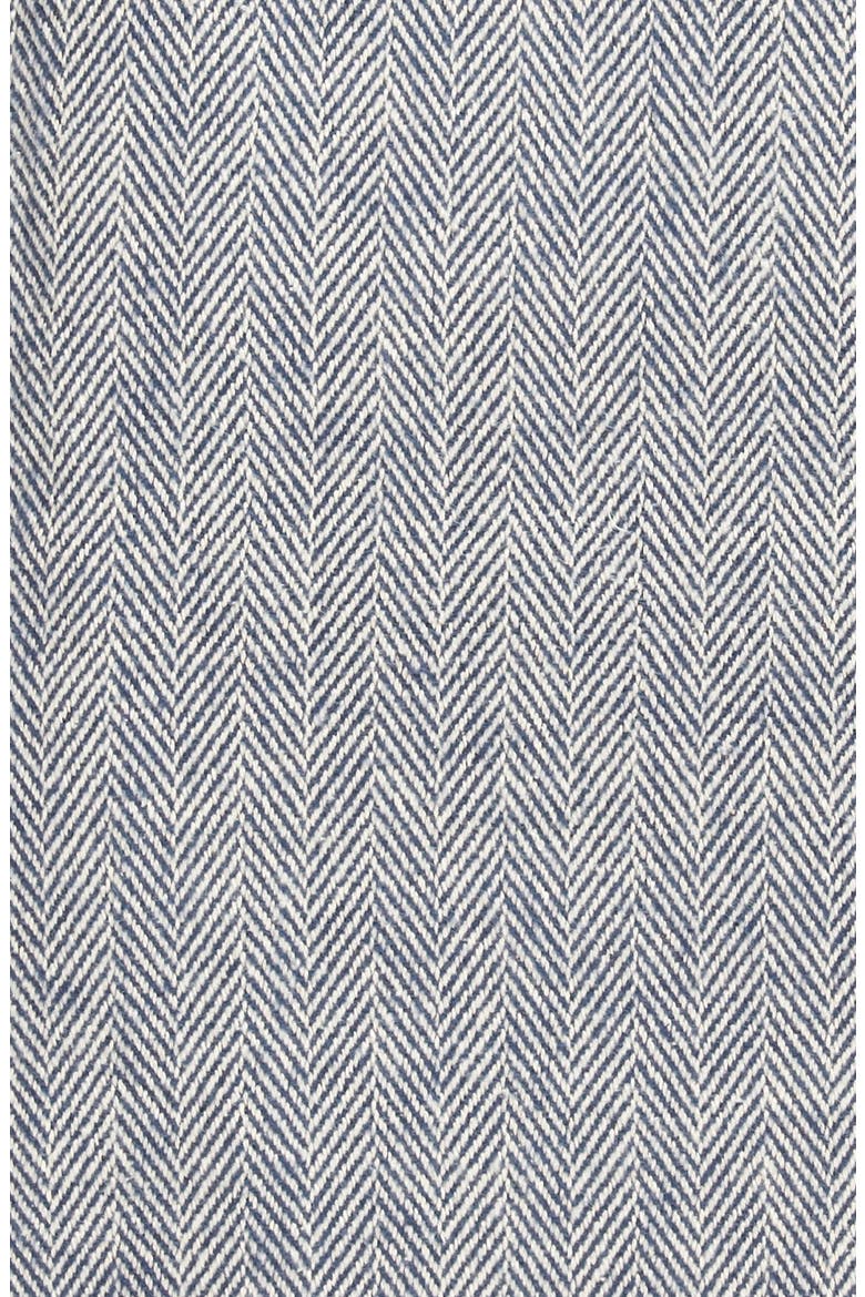 Celine Fringed Herringbone Cotton Throw, Alternate, color, NAVY