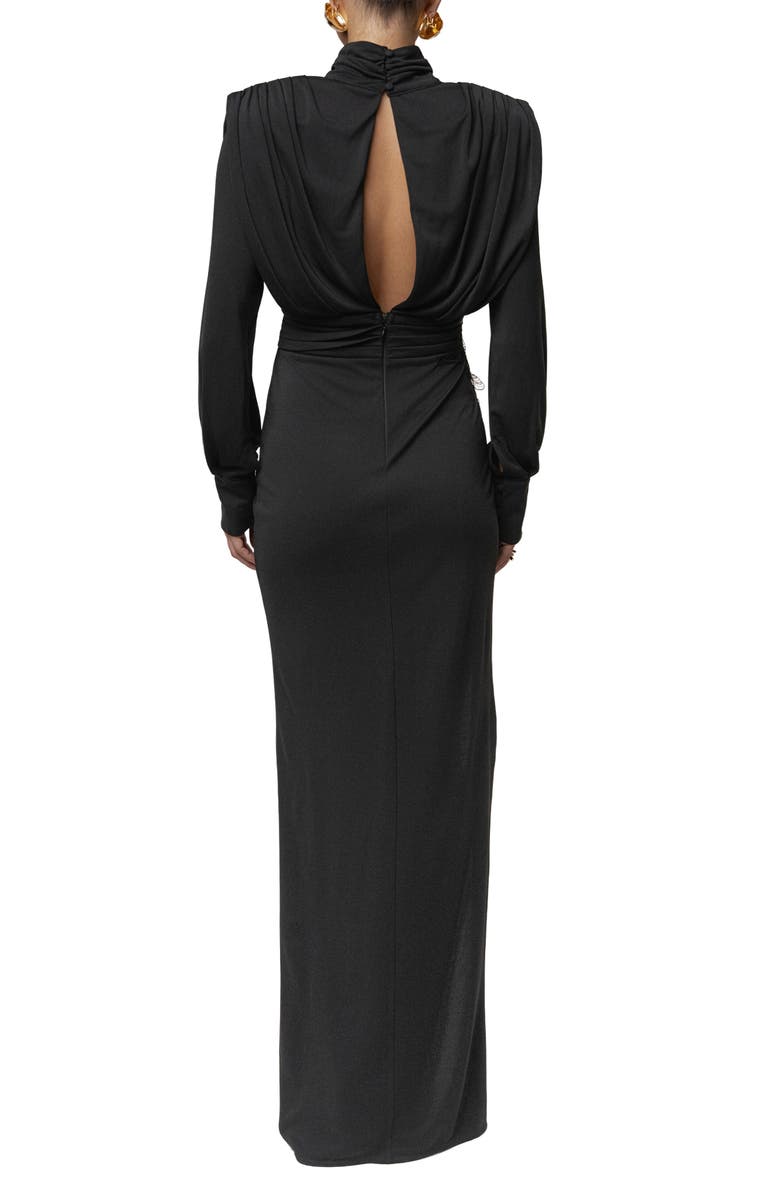 JLUXLABEL Radiance Long Sleeve Gown, Alternate, color, Black