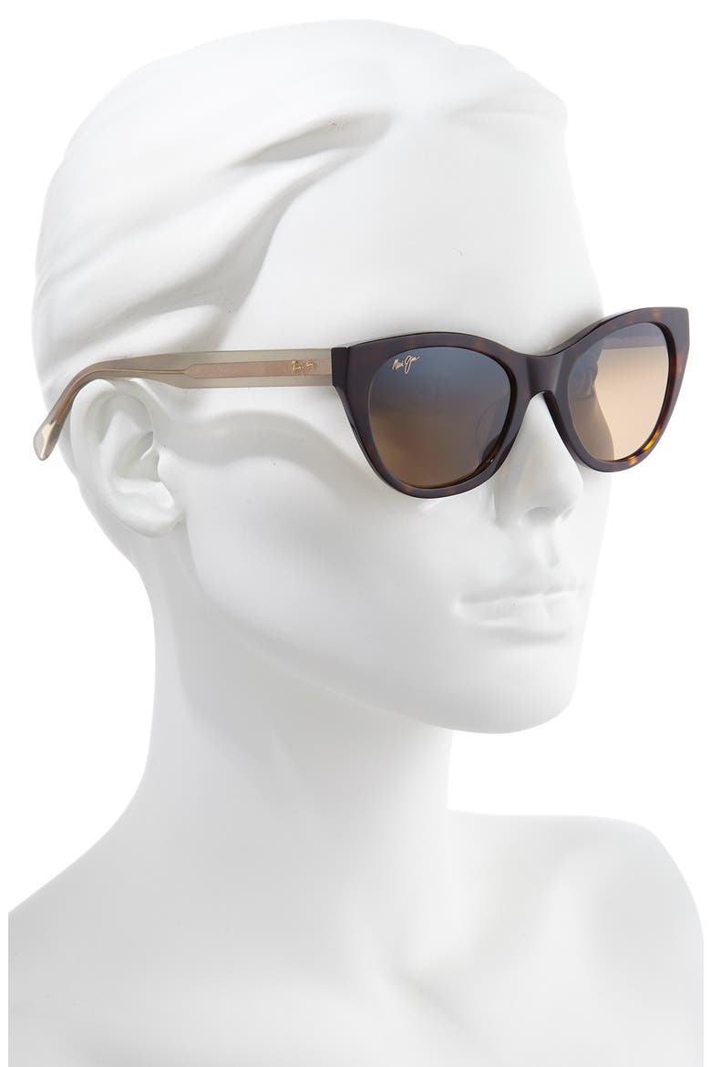 Capri 51mm PolarizedPlus2® Cat Eye Sunglasses, Alternate, color, TORTOISE/ TRANSPARENT TAN