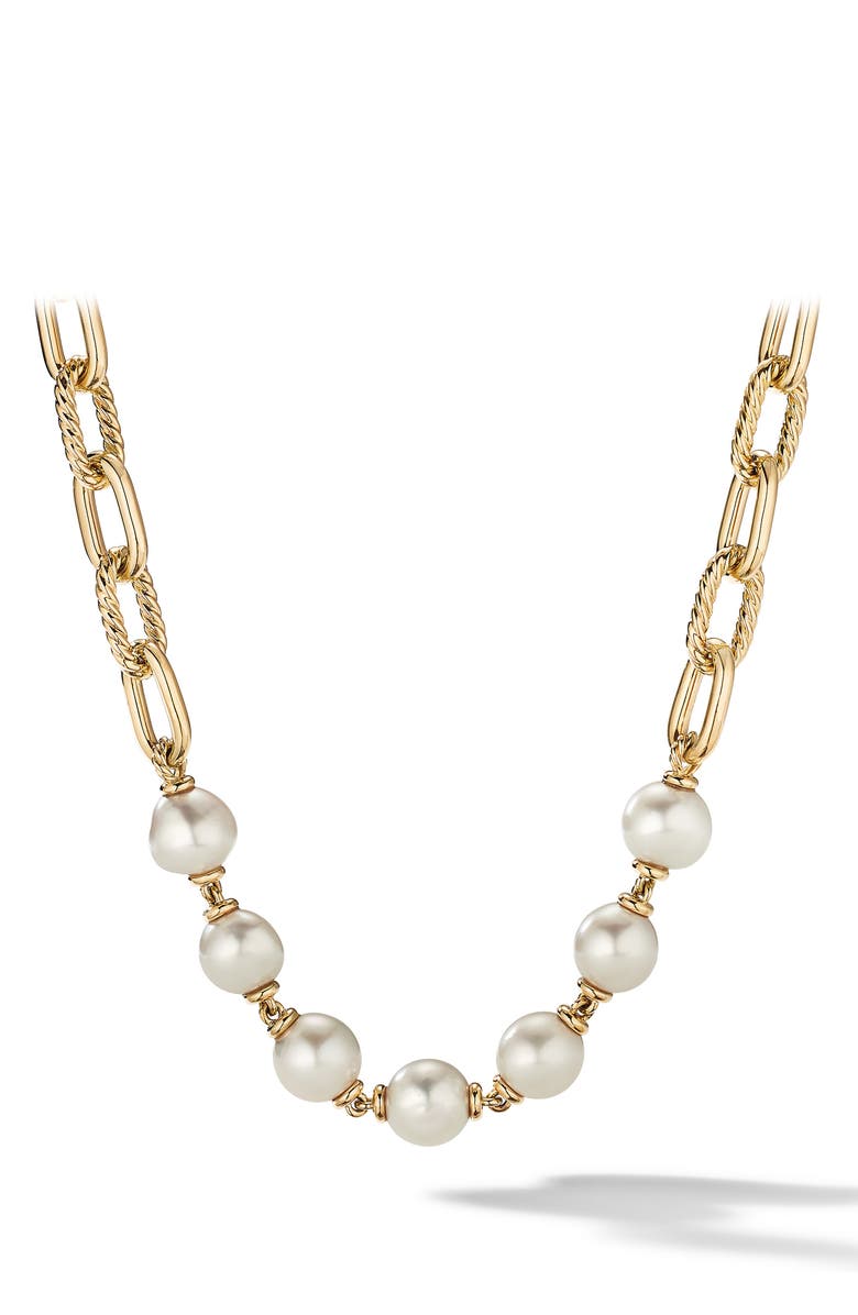David Yurman DY Madison<sup>®</sup> Pearl Chain Necklace in 18K Yellow Gold with Pearls, 13mm, Main, color, Yellow Gold