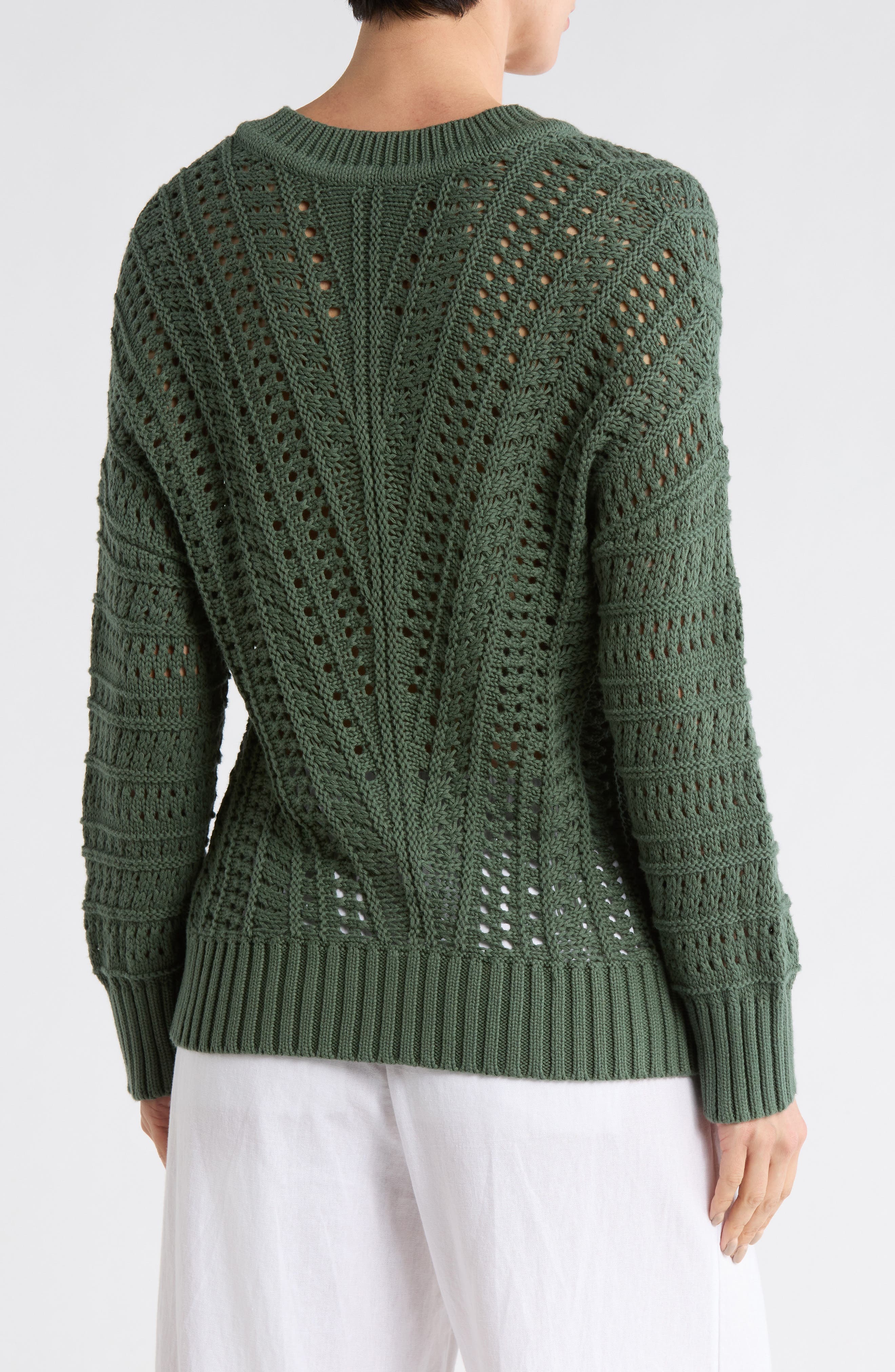 Beachy Open Stitch Cotton Sweater - image 4