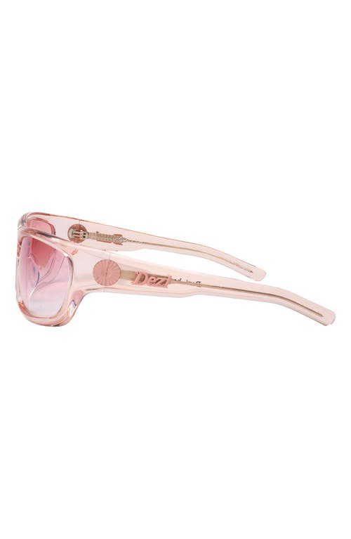 Dezi Tints Out 61mm Gradient Wrap Sunglasses In Pink