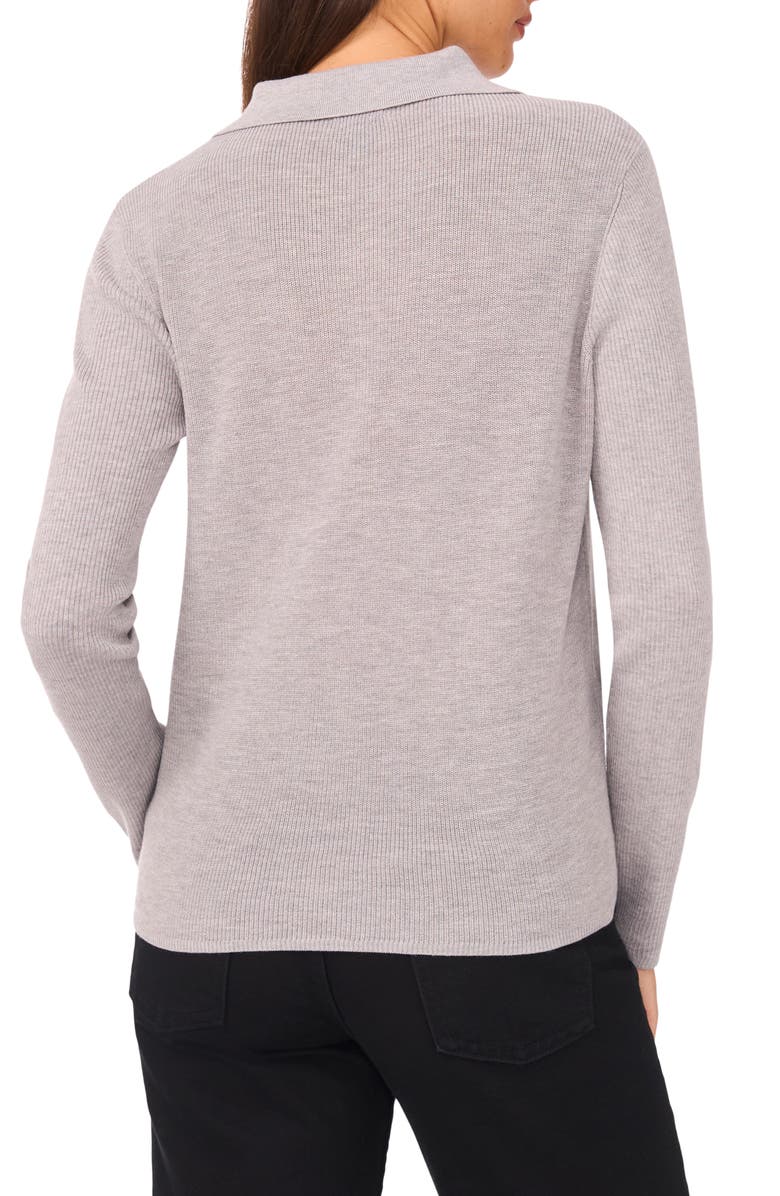 Halogen<sup>®</sup> Rib Polo, Alternate, color, Light Heather Grey