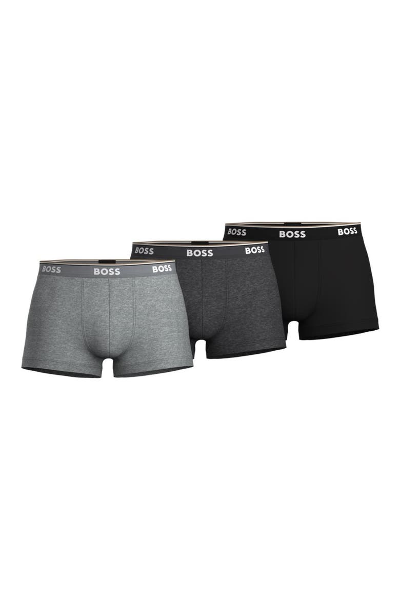 3-Pack Power Stretch Cotton Trunks, Main, color, OPEN GREY