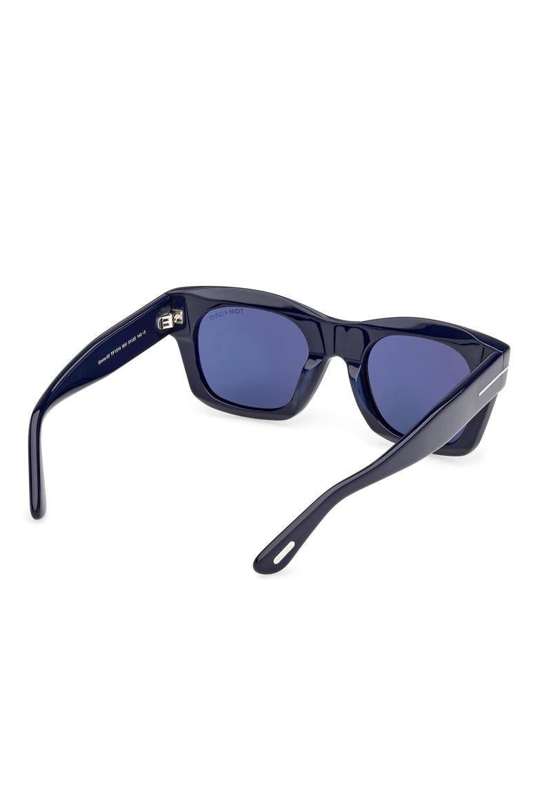 Emma 51mm Square Sunglasses, Alternate, color, SHINY NAVY BLUE / BLUE LENS