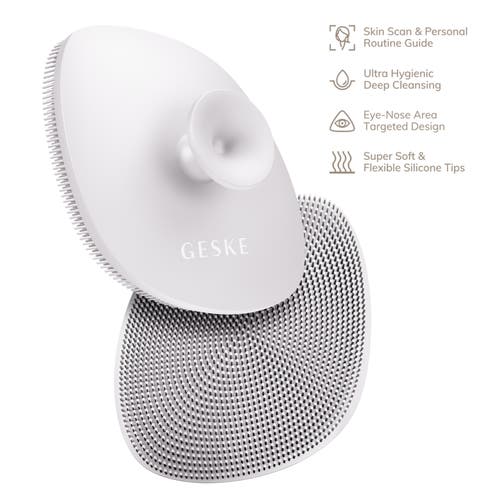 Geske Smartappguided Facial Brush With Handle | 4 In Silver