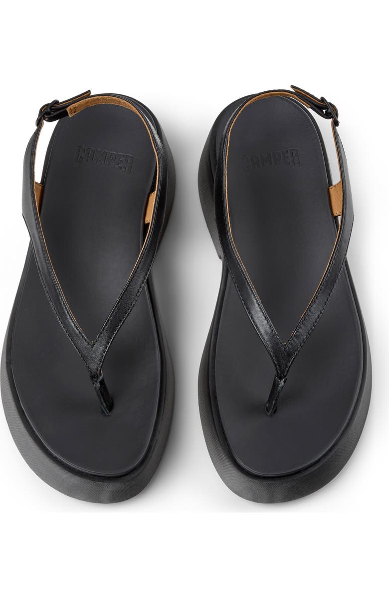 Camper Tasha Platform Thong Sandal, Alternate, color, Black