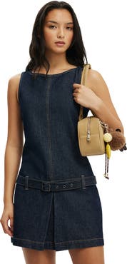 Cotton On Women's Luisa Belted Denim Mini Dress