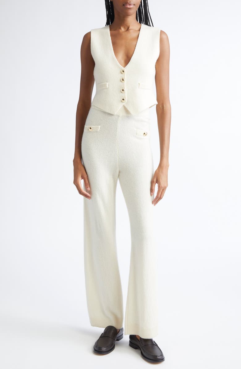 Cinq à Sept Cosmin Cashmere Sweater pants, Alternate, color, Ivory