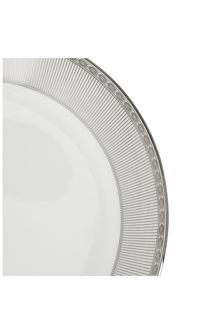 Silver Tonquin Bone China Deep Plate, Alternate, color, SILVER