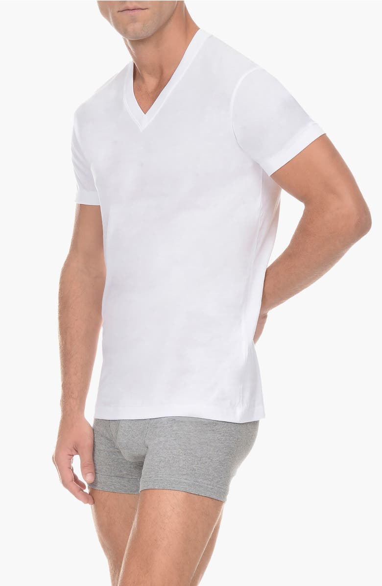 2(x)ist 3-Pack Pima Cotton V-Neck T-Shirts, Alternate, color, White