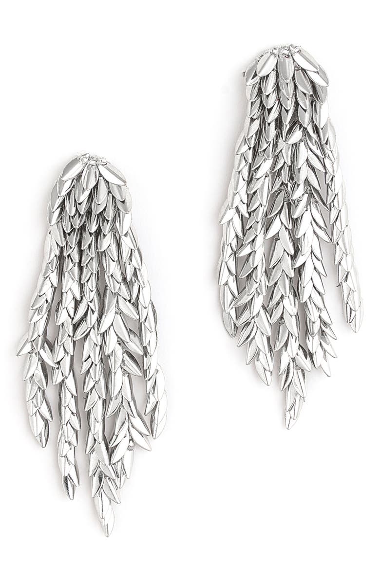 Deepa Gurnani Morrigan Drop Earrings, Main, color, Silver