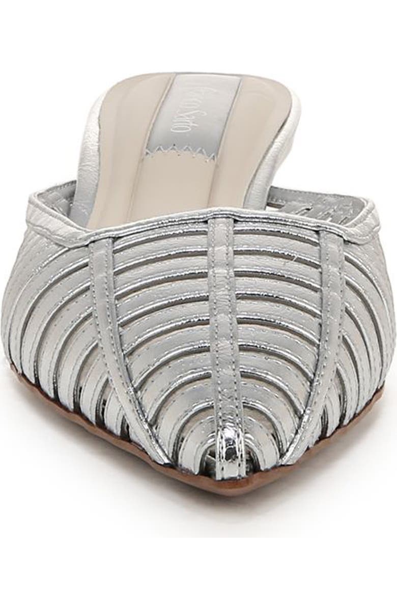 Franco Sarto Marline Pointed Toe Kitten Heel Pump, Alternate, color, Silver