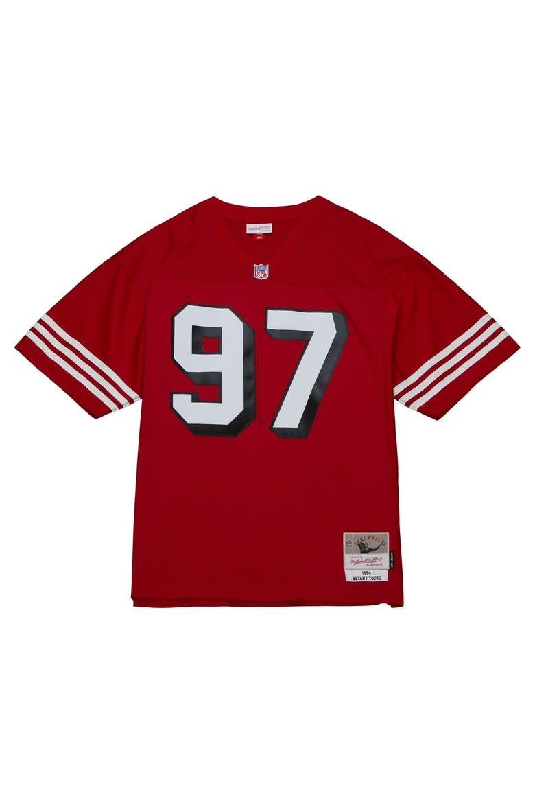 Men's Mitchell & Ness Bryant Young Scarlet San Francisco 49ers Legacy Replica Jersey, Alternate, color, Scarlet
