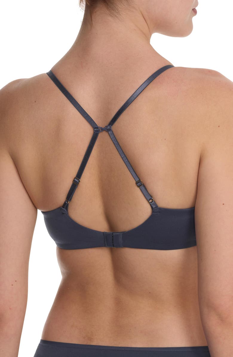 Natori Soft Focus Comfort Convertible Demi T-Shirt Bra, Alternate, color, Vintage Navy