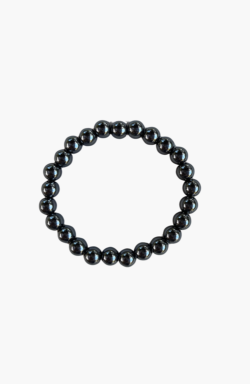 Humanist Beauty Crystal Healing Beaded Bracelet in Hematite  product