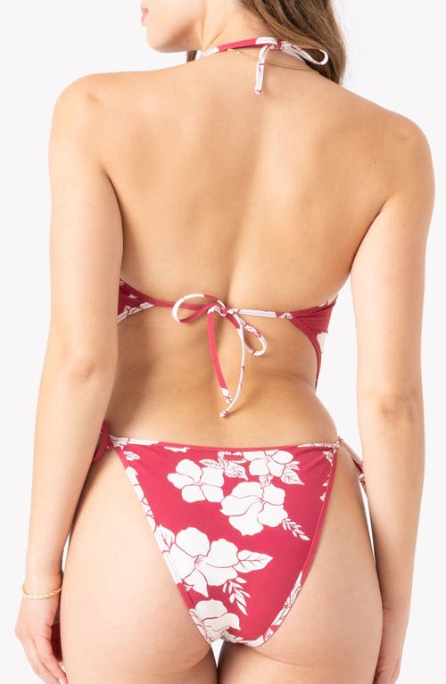 Roxy Hibiscus Hideaway One-piece Swimsuit In Red