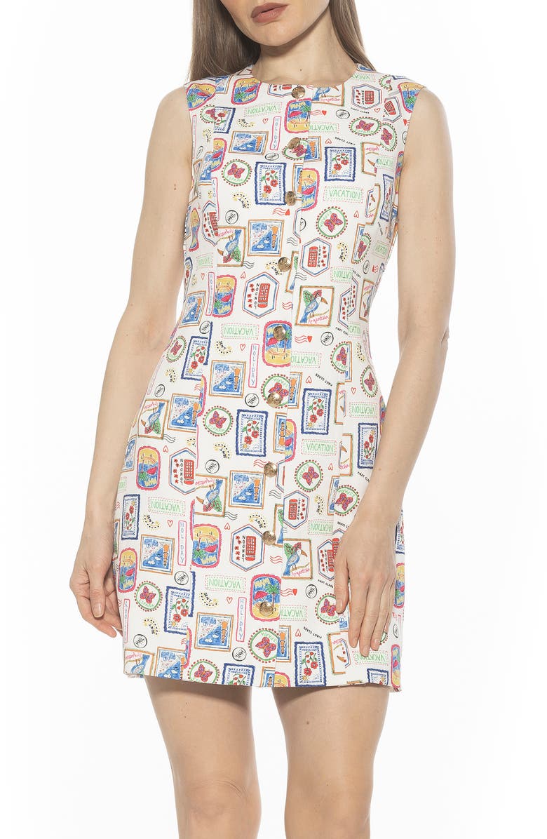 Alexia Admor Bridgette Vest Sheath Dress, Alternate, color, Ivory Postcard