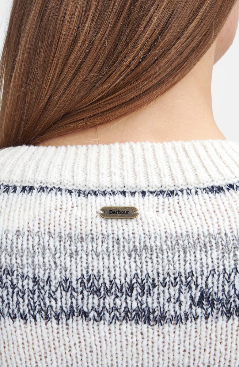 Barbour Anya Wool Blend Sweater, Alternate, color, White/ Blue Multi