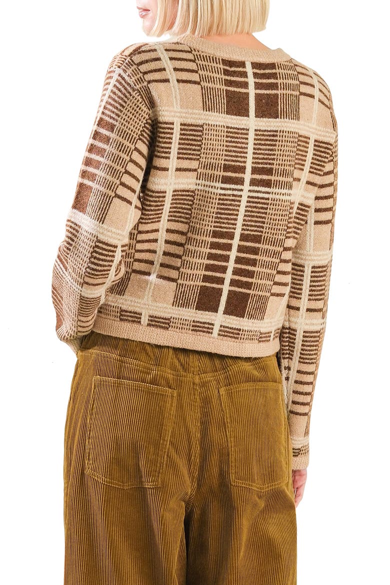 Button Front Cardigan, Alternate, color, TAUPE/ BROWN