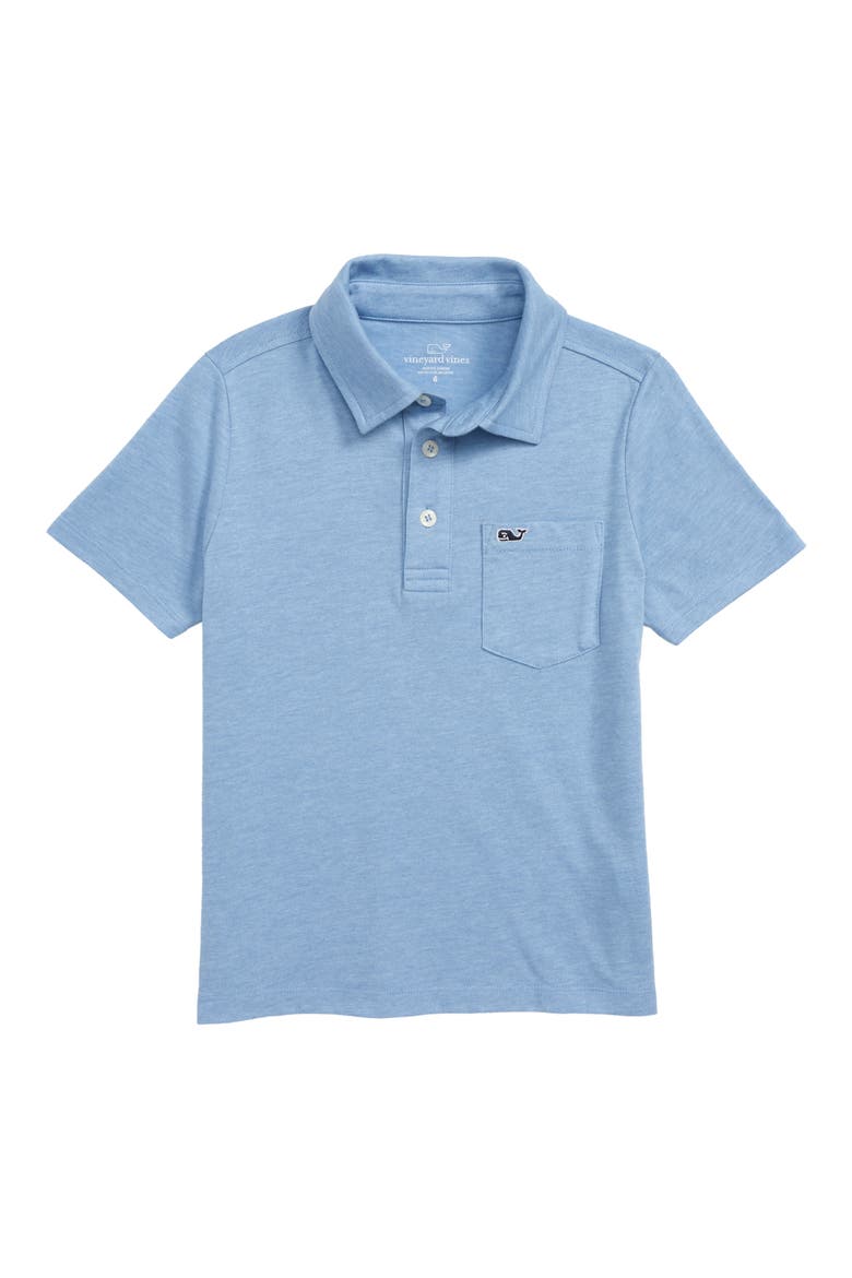 Heathered Island Polo, Main, color, COASTLINE