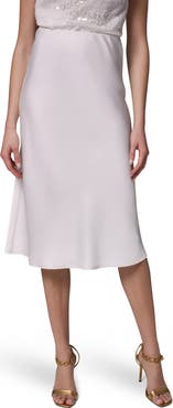 Donna Karan New York Satin Midi Skirt