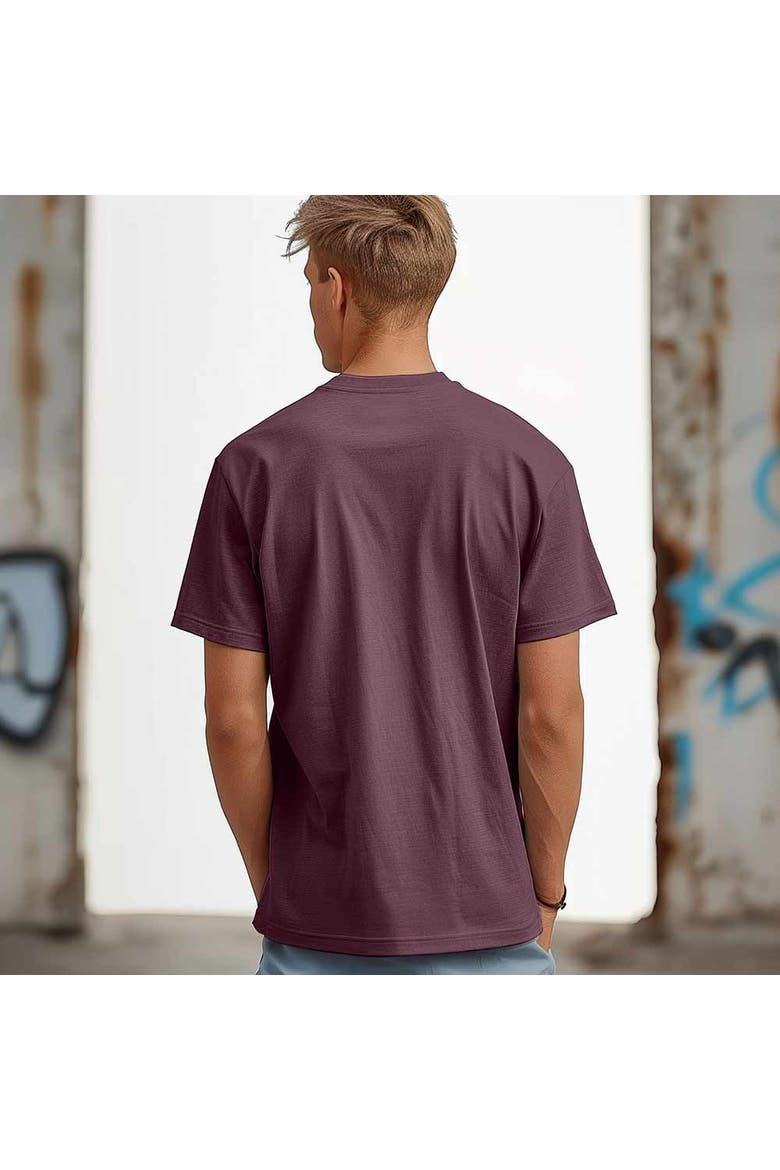 Mens Lil Smile Midweight Garment Dye Tee, Alternate, color, Plum