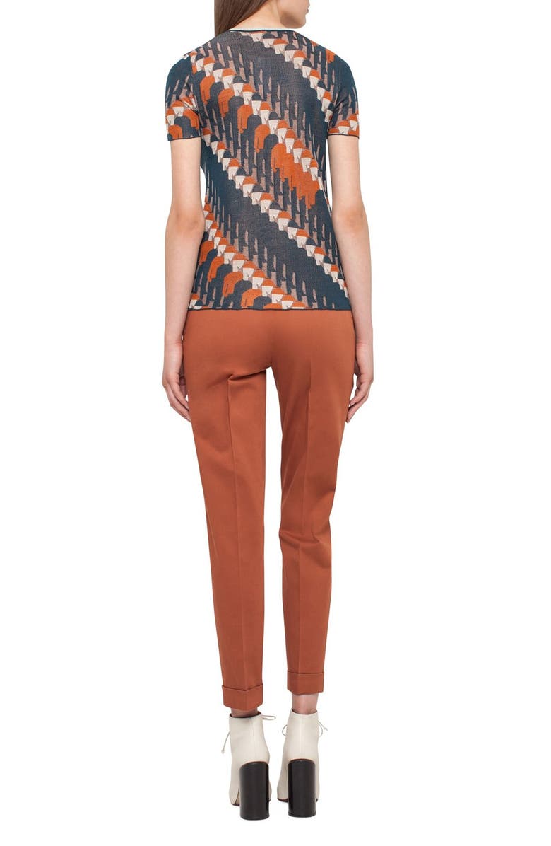 Akris Jockey Silk Blend Jacquard Tee, Alternate, color,