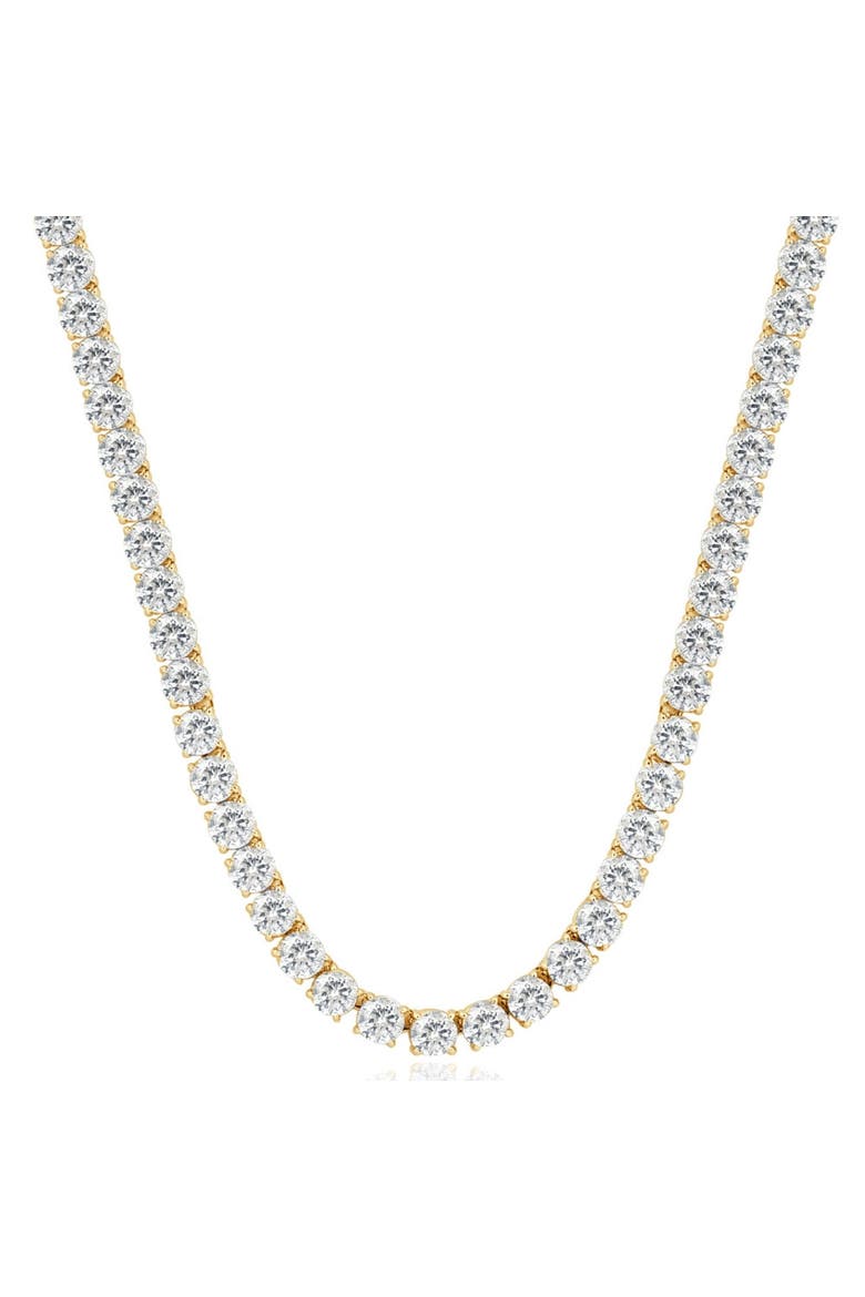 38Ct Diamond Tennis Necklace 16.5" in 14k or Gold Lab Grown, Main, color, Yellow Gold