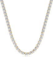 Bliss Diamond 38Ct TW Diamond Tennis Necklace 16" in 14k or Gold Lab Grown