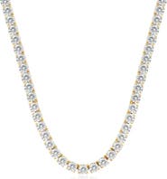 Bliss Diamond 38Ct TW Diamond Tennis Necklace 16" in 14k or Gold Lab Grown