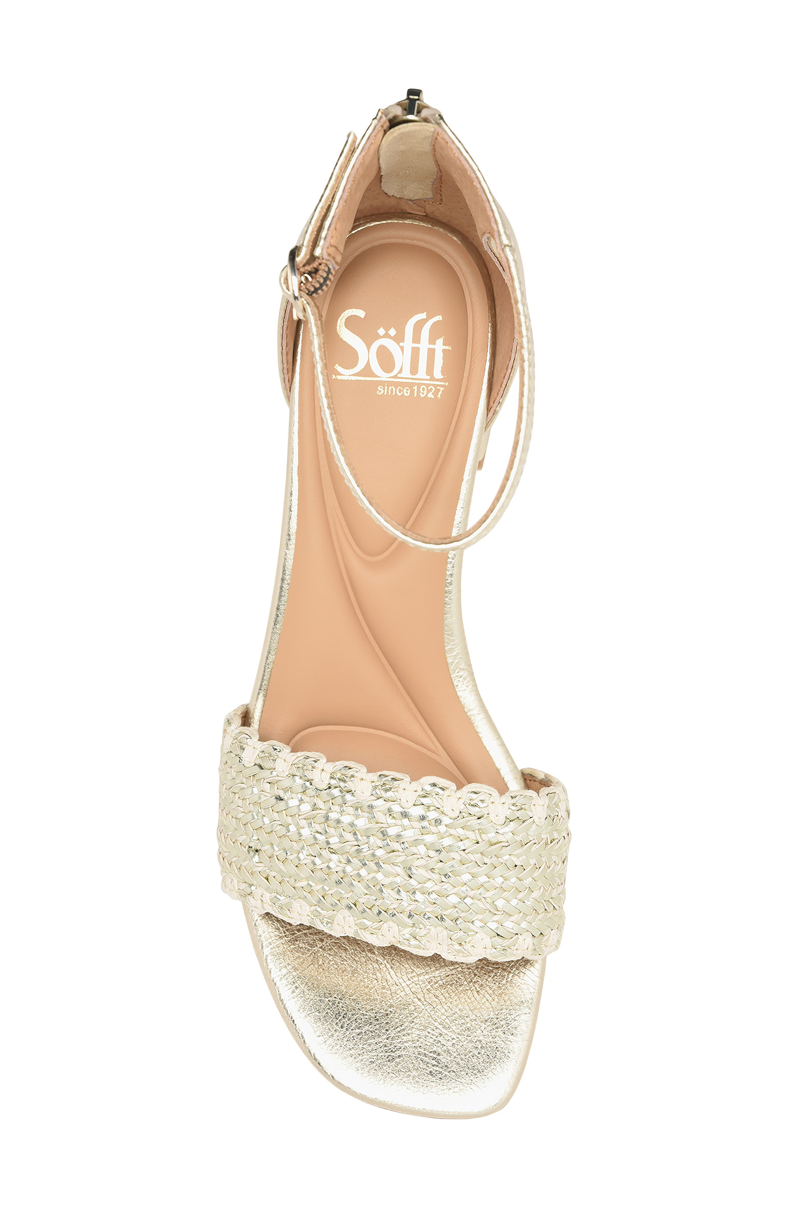 Söfft Lilah Ankle Strap Sandal, Alternate, color, Platino