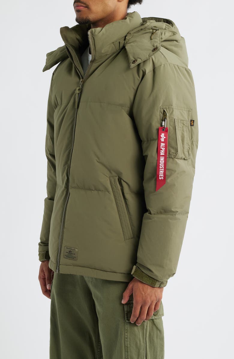 Alpha Industries Down & Feather Puffer Parka, Alternate, color, Green