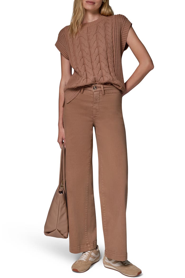 The Donna High Waist Wide Leg Jeans, Alternate, color, CAMEL
