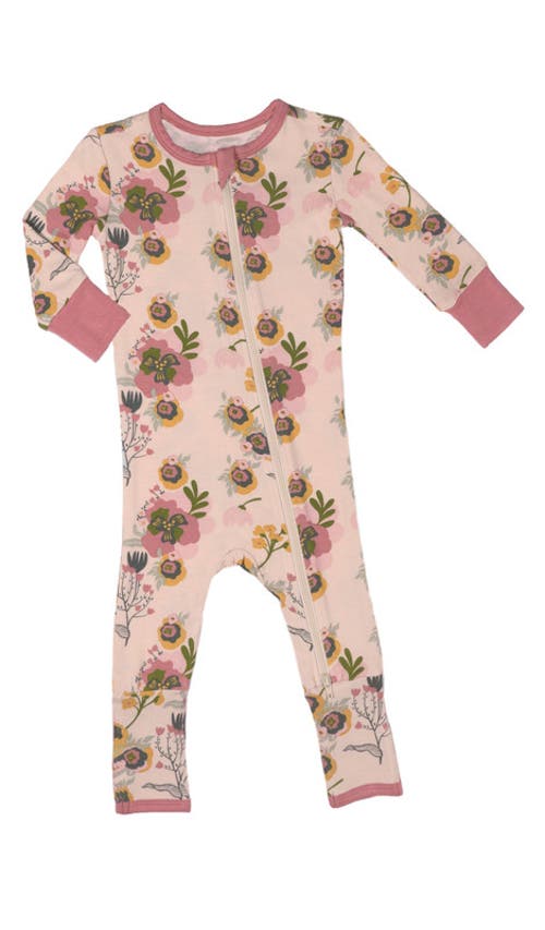 Everly Grey Convertible Romper Fitted Long Sleeve Pajama In Pink