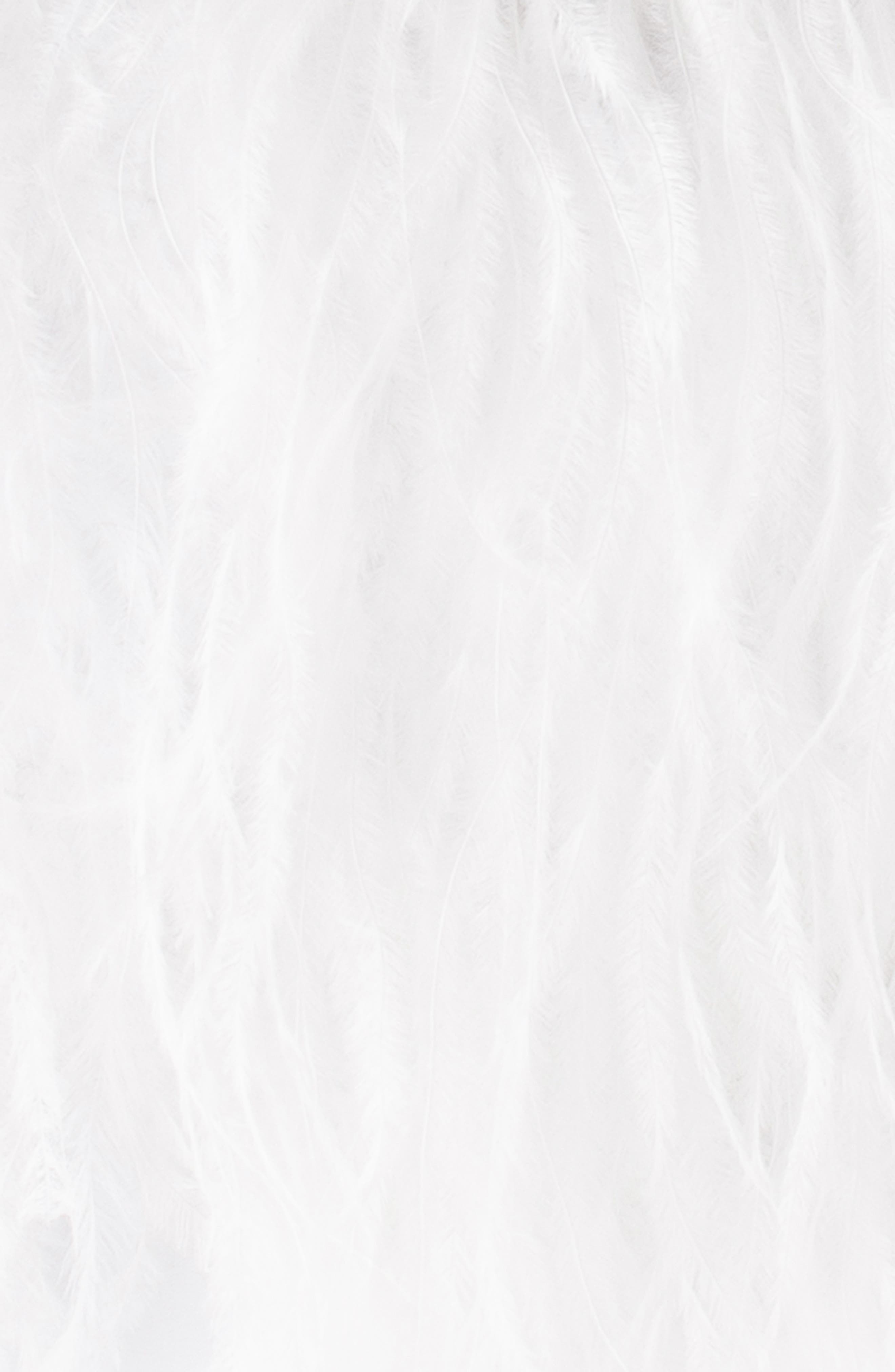 Olga Berg Penny Feathered Frame Bag, Alternate, color, White