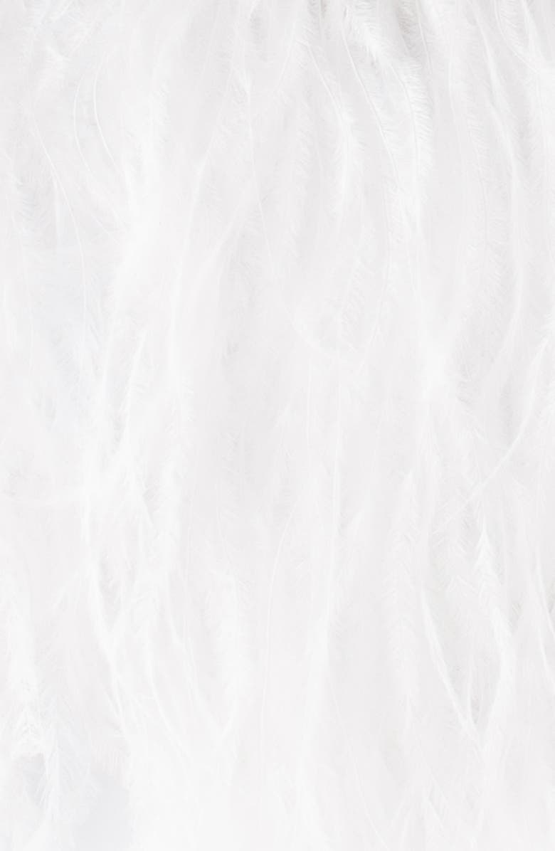 Olga Berg Penny Feathered Frame Bag, Alternate, color, White