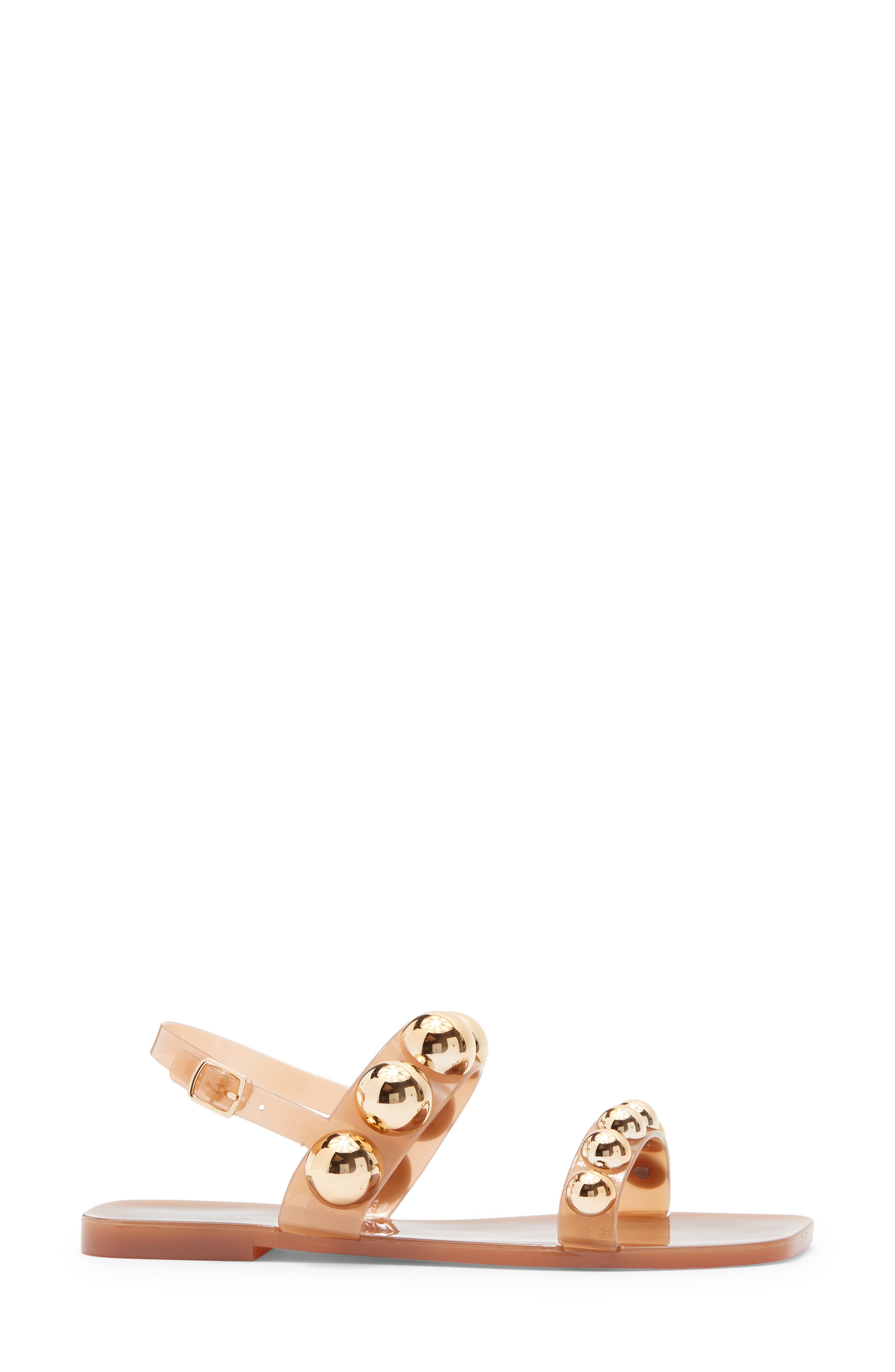 Gum-Drop Jelly Sandal, Alternate, color, CARAMEL GOLD