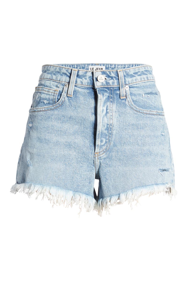 High Waist Denim Cutoff Shorts, Alternate, color, ANAIS DISTRESSED WASH