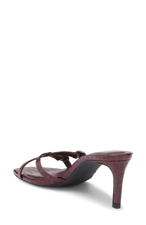 Abound Sylvia Croc Embossed Heeled Sandal In Burgundy