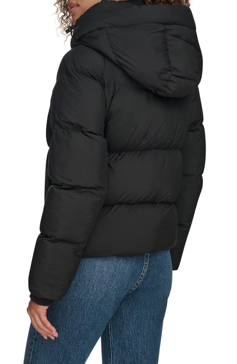 Levi's Hooded Quilted Puffer Jacket, Alternate, color, Black