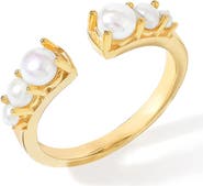 YS GEMS Cultured Pearl Split Shank Ring