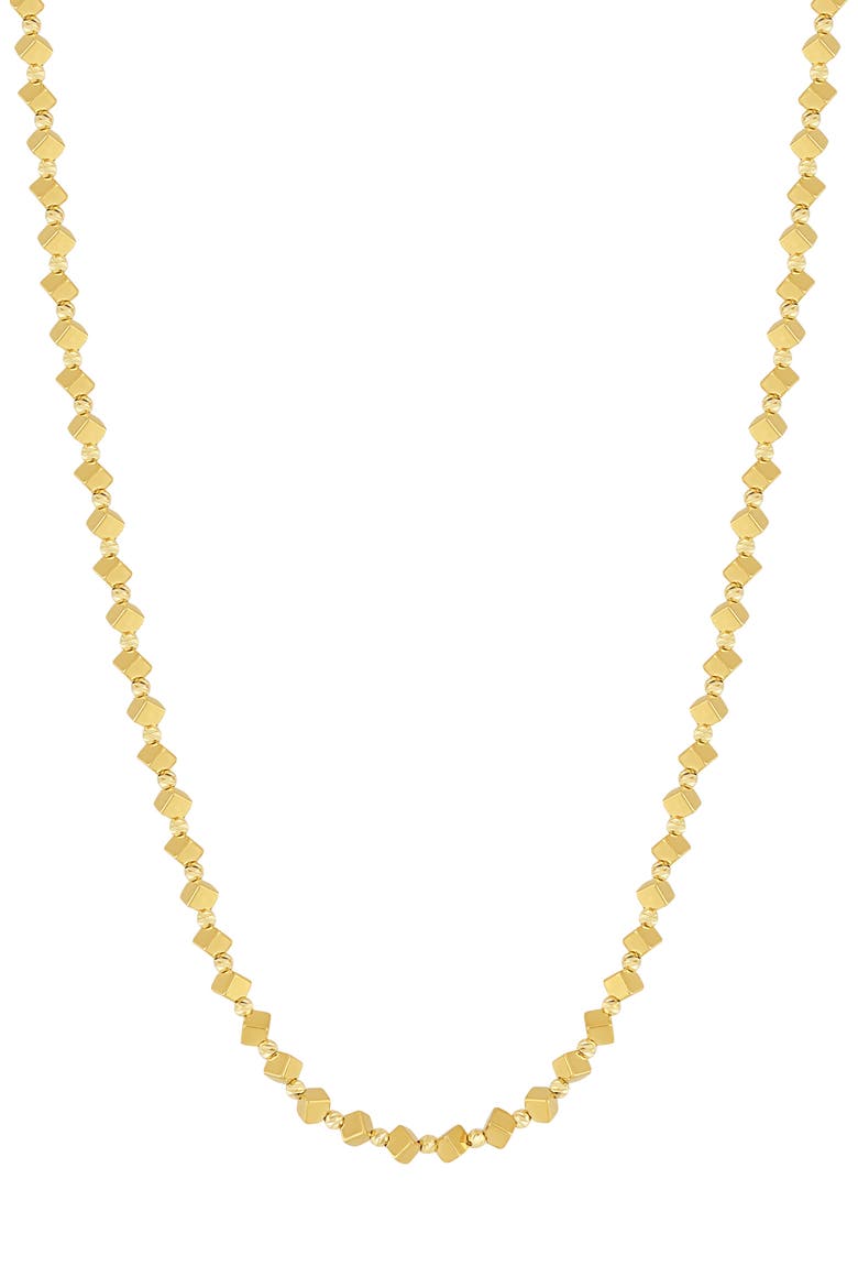 14K Gold Mykonos Beaded Necklace (Nordstrom Exclusive), Main, color, 14K YELLOW GOLD