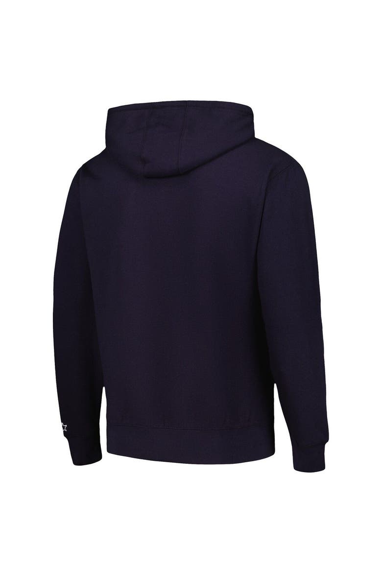 Men's Starter Navy Chicago Bears Domestic Post Season Full-Zip Hoodie, Alternate, color, Navy
