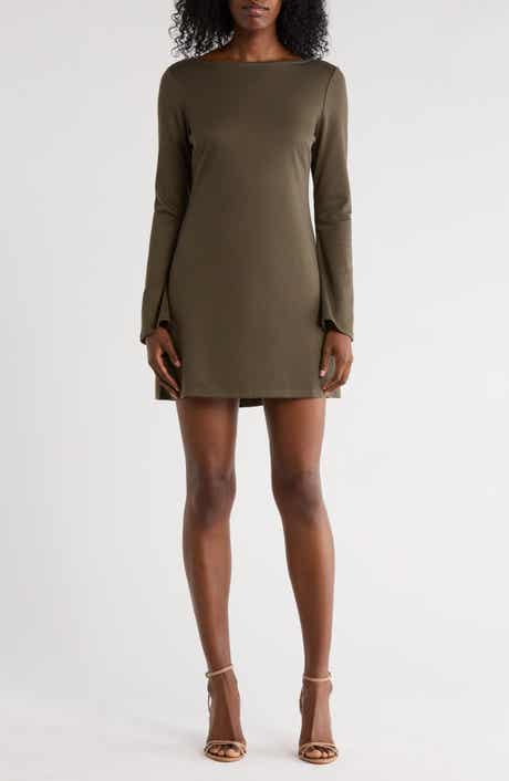 French Connection Long Sleeve Ponte A-Line Dress
