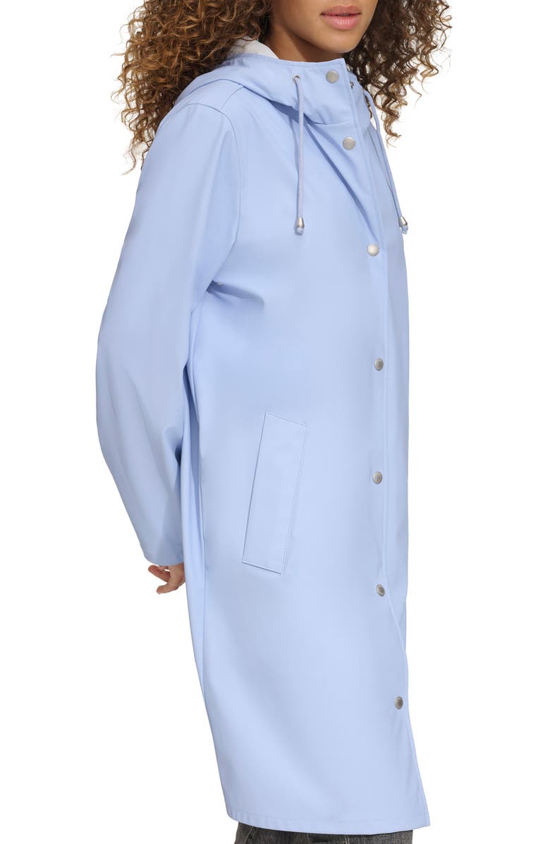 Water Resistant Hooded Long Rain Jacket