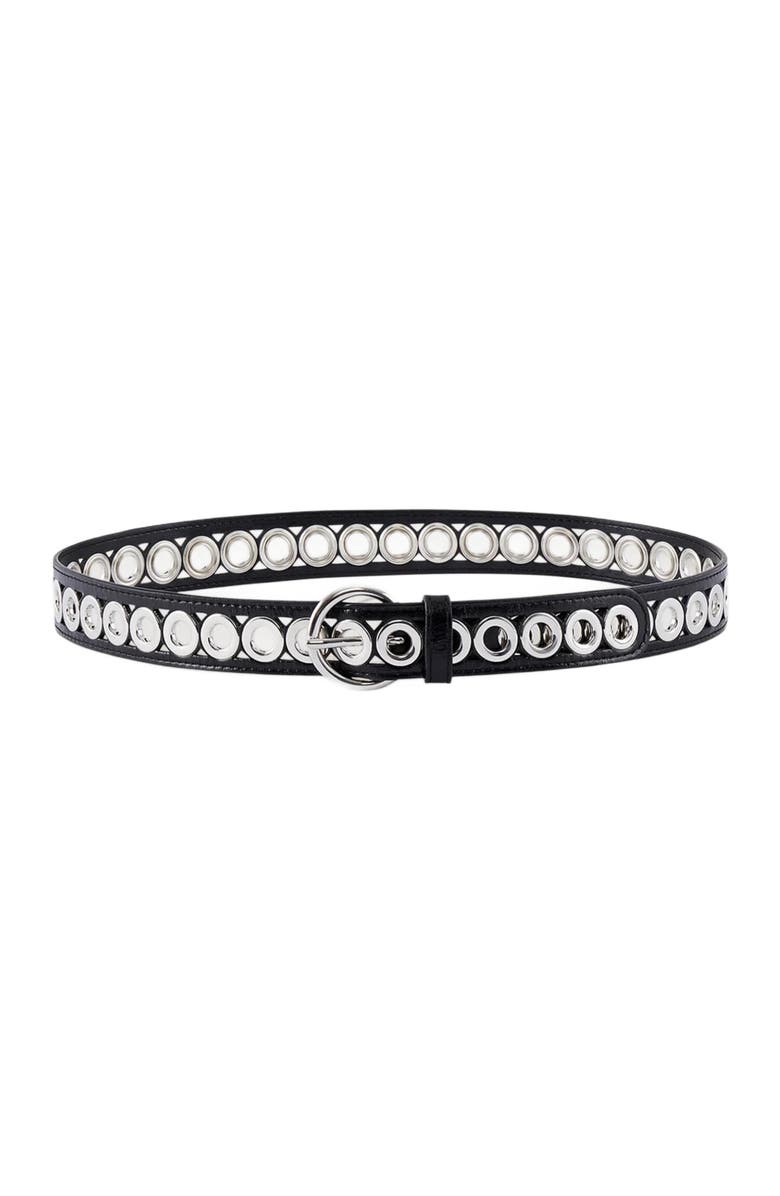 SANDRO Belt with round buckle and eyelets, Main, color, 